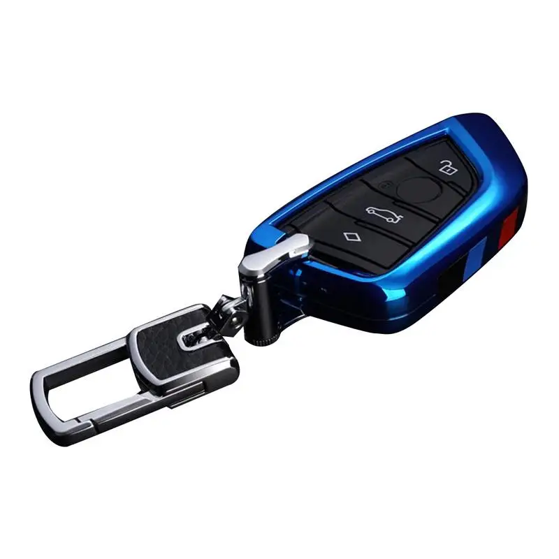 Автомобильные аксессуары, чехол для автомобильного ключа, жесткий пульт дистанционного управления, защитный чехол для ключа, водонепроницаемый прочный брелок для BMW 5 серии X1 X5 - Название цвета: Blue 2
