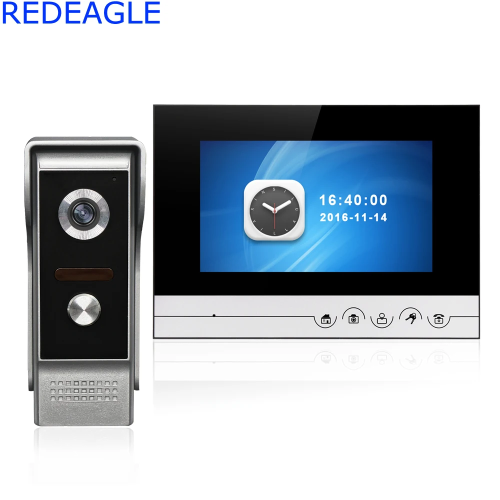 7 inch Recording Video Door Phone Doobell Intercom System with 700TVL Night Vision IR Camera Support take pictures and Record 7 inch Recording Video Door Phone Doobell Intercom System with 700TVL Night Vision IR Camera Support take pictures and Record