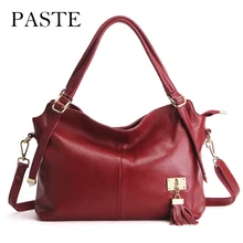 Бренд, женские роскошные сумки на плечо в европейском и американском стиле, дизайнерские сумки с кисточками из натуральной мягкой кожи