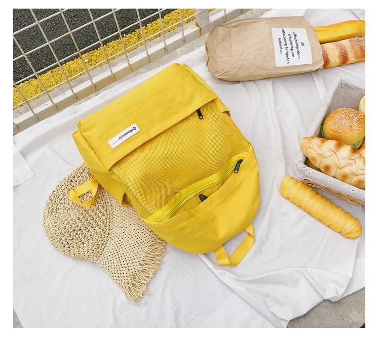 Menghuo Simple Style Net Backpack Women Backpacks for Teenage Girls School Bags Fashion Vintage Solid Leisure Book Bag Mochilas (48)