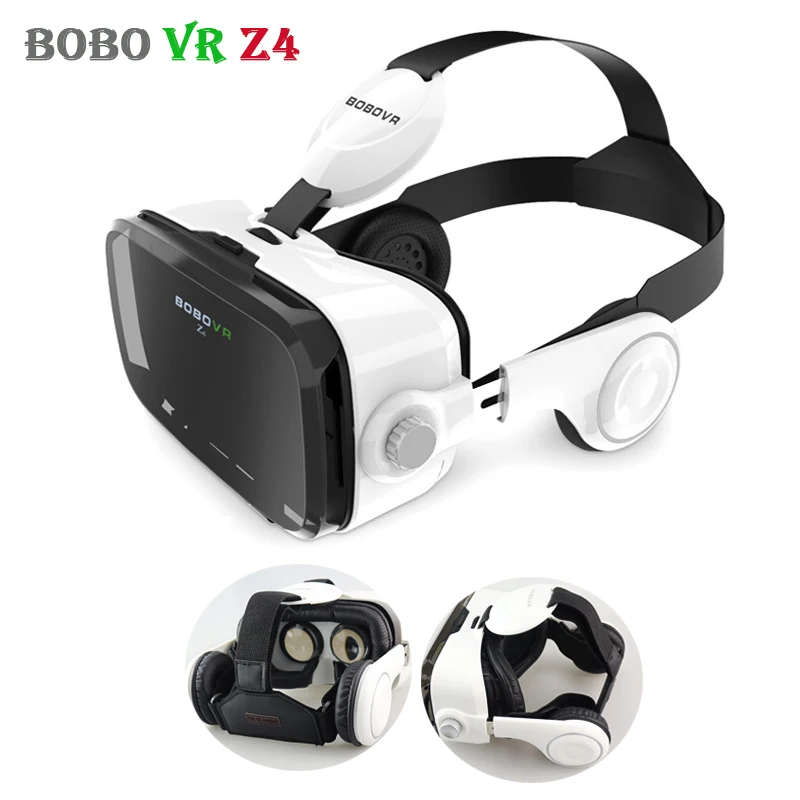 

BOBOVR Z4 VR Box Leather 3D Cardboard Helmet Virtual Reality VR Glasses Headset Stereo Box BOBO VR for 4-6' Mobile Phone