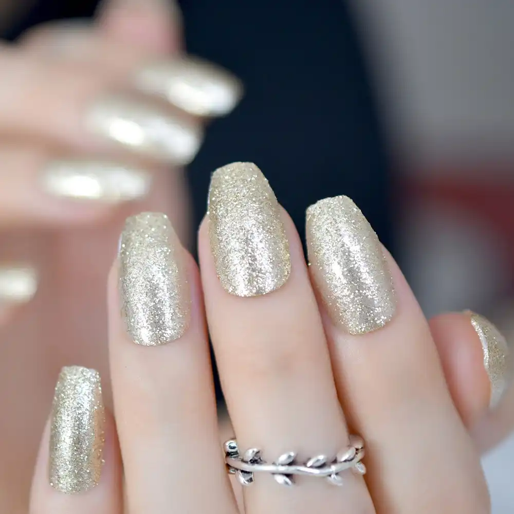 Detail Feedback Questions About Square Glittery Coffin Light Gold