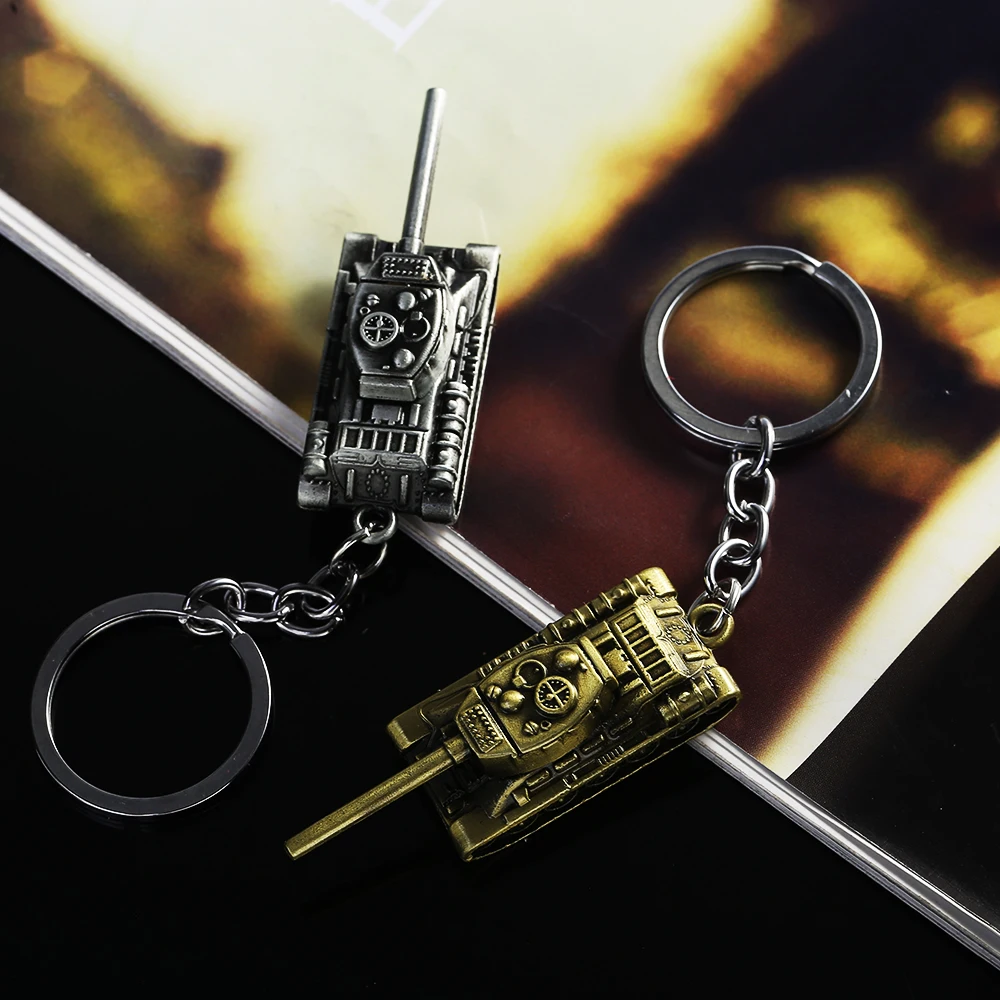 Popular Game WOT World Of Tanks Keychain Tank Pendant Woman Bag Charms Key Ring Chain Man Souvenirs Gift Jewelry