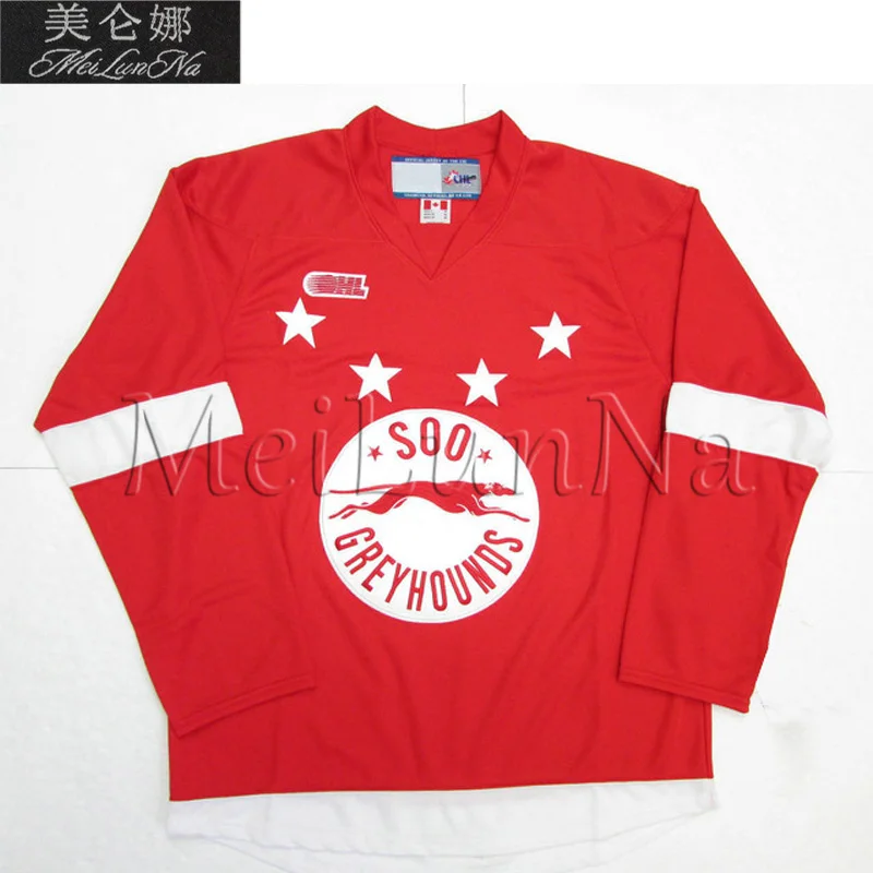 

MeiLunNa Custom OHL Sault Ste Marie Greyhounds Jerseys 99 Wayne Gretzky 8 Coffey 10 Francis 11 Joe Thornton Sewn On Any Name NO.