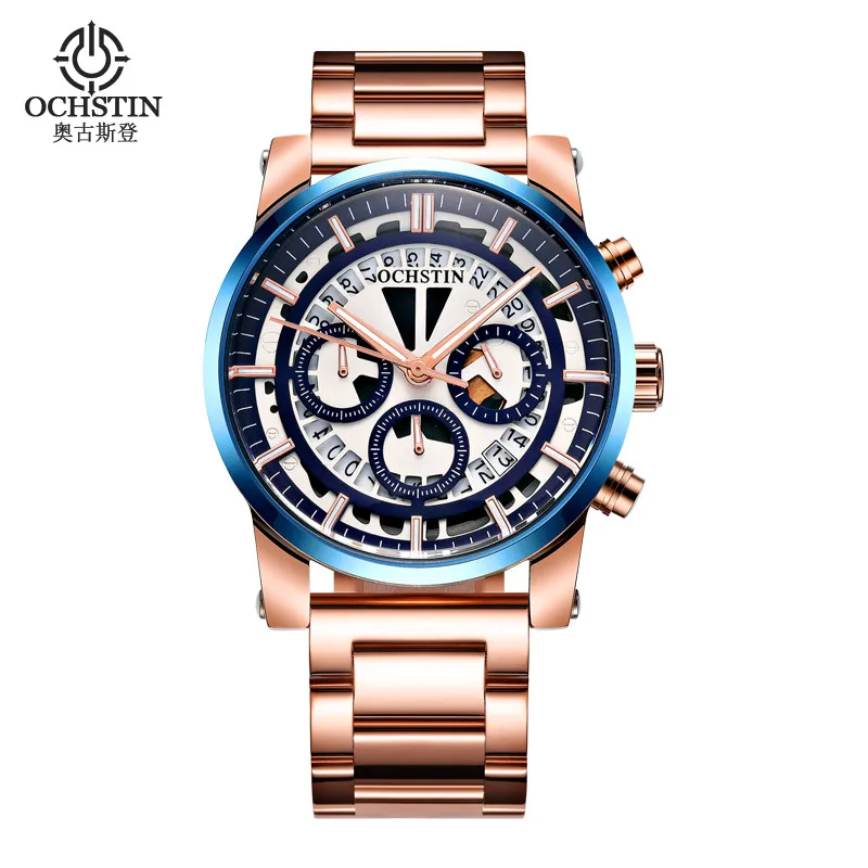 OCHSTIN мужские модные часы Лидирующий бренд эксклюзивные мужские часы наручные часы для мужчин кварцевые спортивные водонепроницаемые военные часы - Цвет: OH-7