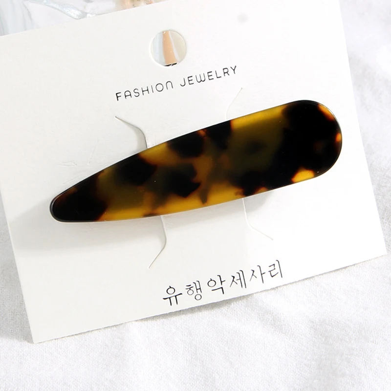 Acetate Hairpins Fashion hair jewelry for women french barrettes Girl Vintage Acrylic Leopard hair pins and clips hair accessory (6)