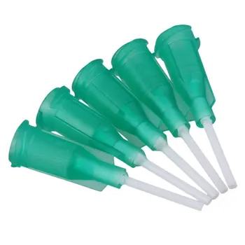 

150pcs 1/2" Plastic&PP Spiral Connector Adhesive Glue Tip Dispensing Needles (18Ga Green)