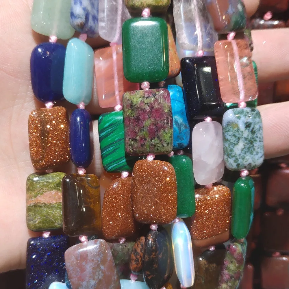 Натуральный камень ожерелье Агаты ожерелье с кварцевым камнем 24 цвета на выбор 13*18 мм 18 дюймов