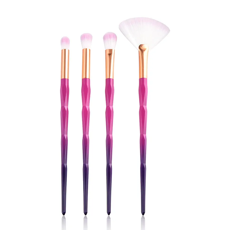 TFSCLOIN 4PCS Rainbow Fan Brush Cleaner Eye Makeup Brush Eyeshadow