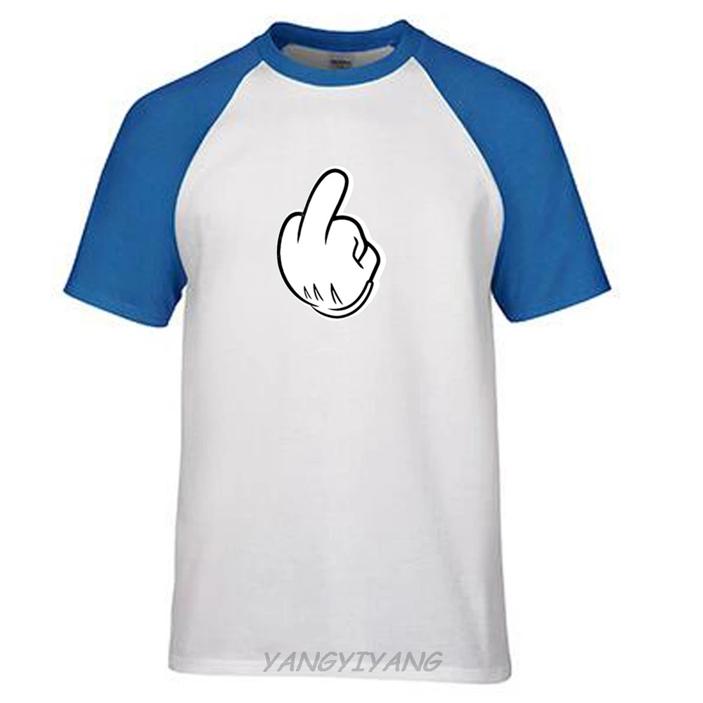 Menyesuaikan Reguler Tshirt Untuk Pria Kasar Tumblr Jari Mickey