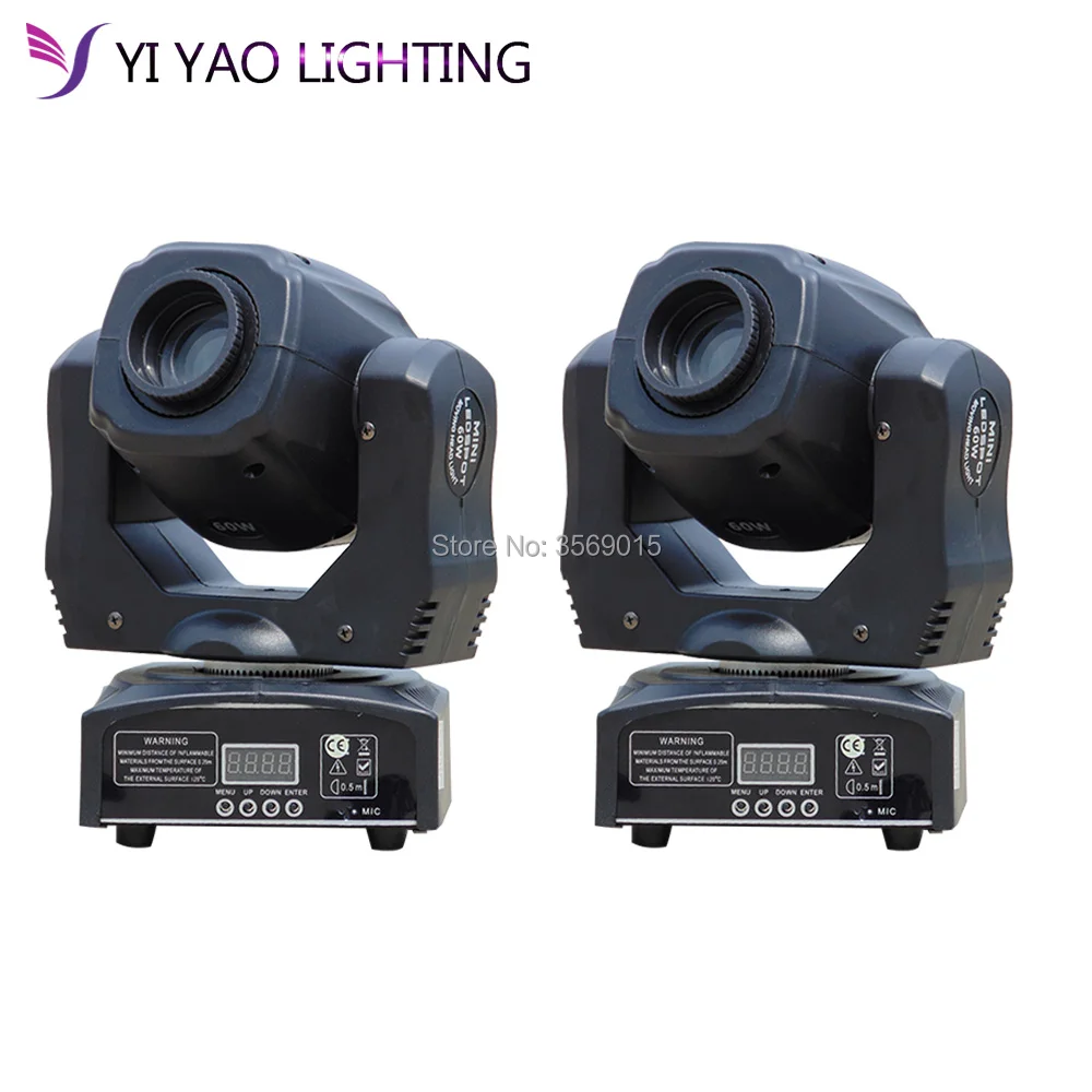

Spot 60W LED Moving Head Light With Gobos High Brightness DMX512 DMX 11 Channels Professional Led 2pcs/lot