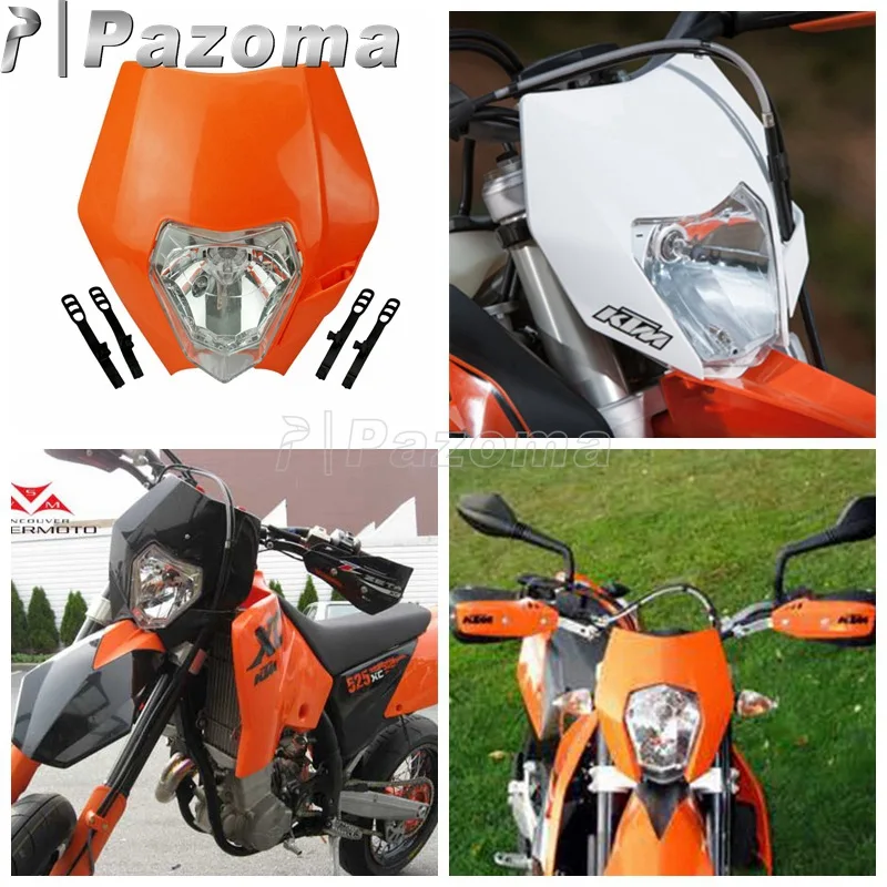 

Motorcycle Orange Headlight Fairing Motocross Universal Headlamp for KTM SX SXF EXC EXCF 125 200 250 350 450 XCF SMR