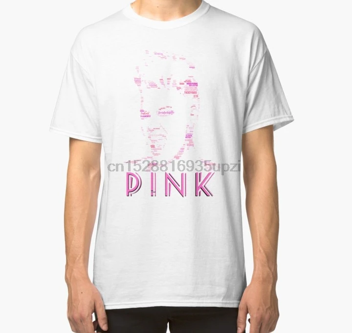 Мужская футболка с коротким рукавом P! NK в розовом цвете! Классическая женская |