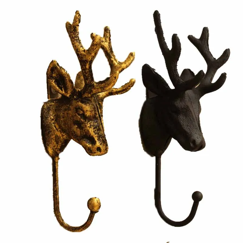 European-style cast iron   clothing store display racks coat hanger clothes shop wall iron wall hooks deer wall hanging point