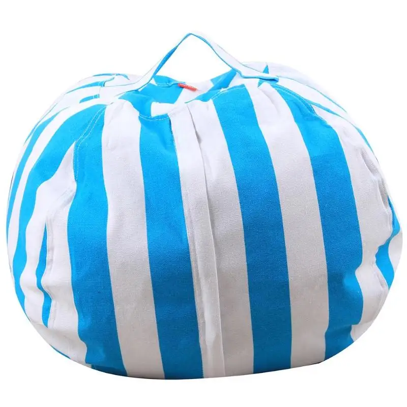 

Stuffed Animal Storage Bean Bag Stripe Chair Clothes Plush Toy Organizers