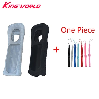 

High Quality a pair of Silicone Rubber Case With Hand Strap for Wii Remote Controller Soft Silicone Skin Shell