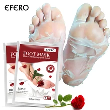 EFERO 2 пары = 4 шт экстракт розы отшелушивающая маска для ног для удаления омертвевшей кожи пятки маска для ног носки Sosu носки для педикюра