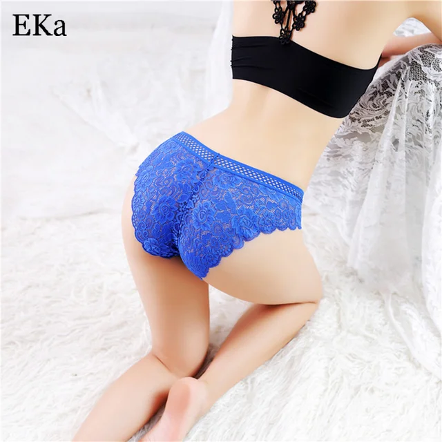 4pcs Lot Hot Women S Sexy Lace Briefs Flowers Panties See Through Bow Knot Underwear Panty