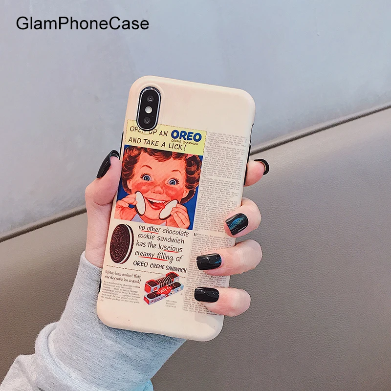 

GlamPhoneCase Cute Eating Cookie Girl Phone Case For iPhone X XS Max XR Soft TPU Cover For iPhone 7 8 6 6s Plus Case Coque Funda