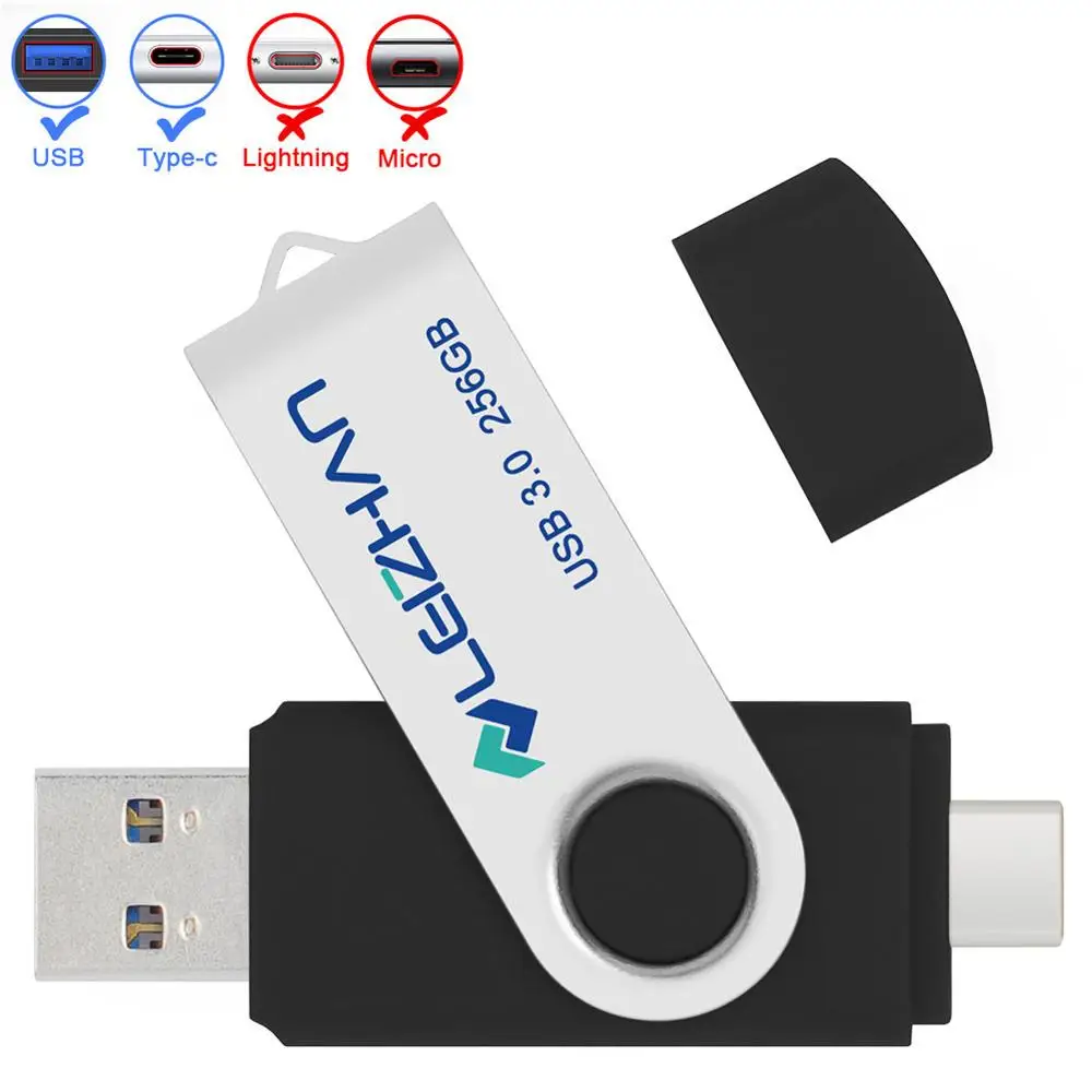 

LEIZHAN Photostick 128GB USB 3.0 Type-C OTG USB Flash Drive note 9 16GB Pendrive S10 S9 S8 Pen Drive USB C Memory Stick USB Key