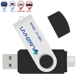 LEIZHAN фотостудия 128 ГБ USB 3,0 тип-c OTG USB флеш-накопитель note 9 16 Гб Флешка S10 S9 S8 Флешка USB C карта памяти usb-ключ