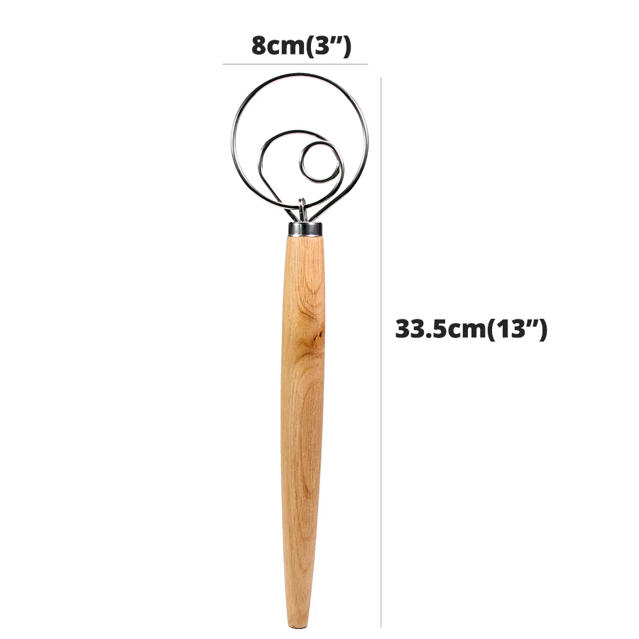 Stainless Steel Danish Dough Whisk