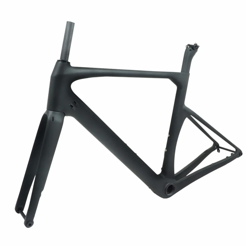 Best 2020 New Disc-Brakes Road Carbon Bicycle Frames,Spcycle Full Carbon Fiber Road Disc Bike Frames Framesets BB386 50/53/56/59cm 3