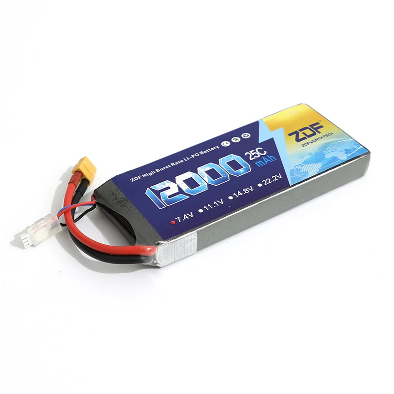 Аккумулятор ZDF RC Lipo 7 4 в 12000 мАч 25C 50C 2S AKKU для квадрокоптера вертолета самолета