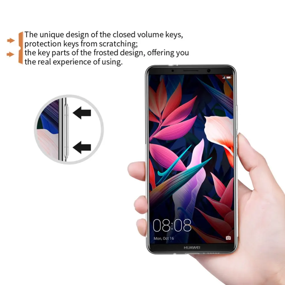 NILLKIN Nature чехол для Huawei Mate 10 Pro чехол для телефона из ТПУ, прозрачный, мягкий чехол люксовый бренд с в розницу посылка