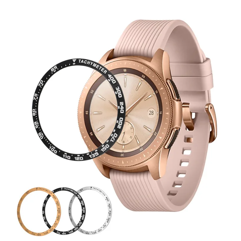 

New Watch Bezel For Samsung Galaxy Watch 42MM 46MM Anti Scratch Adhesive Cover Galaxy Watch Metal Bezel Ring