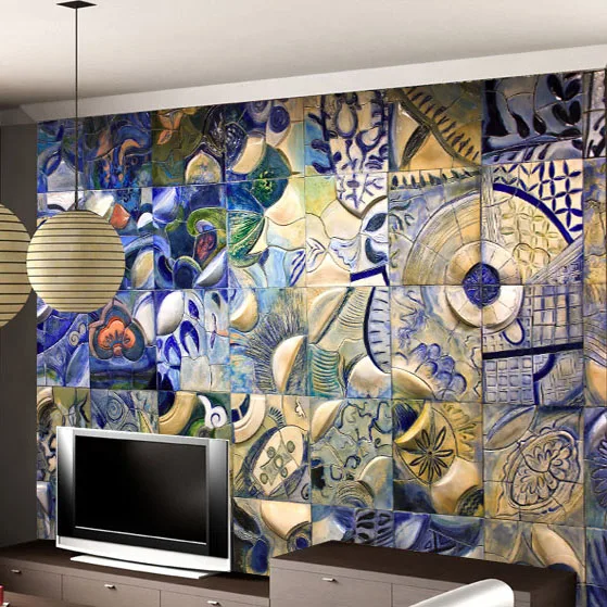 

Large abstract mural wallpaper custom bar of tea Cafe sofa living room TV background wall paper