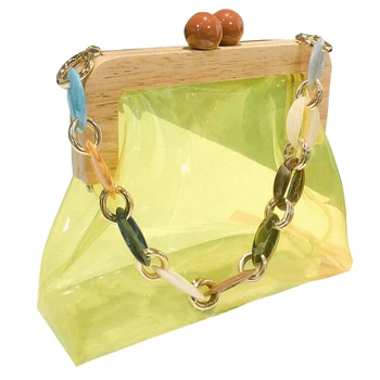 

Acrylic Box Bag Bucket Bag for Women Acrylic Clip Evening Bag Ins Chain Luxury Women Handbag Banquet Party Purse Shoulder Bags