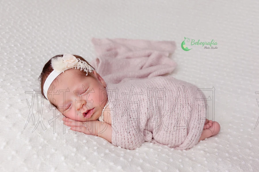 150*100 см вязаный шар ткань горох ткань Новорожденный ребенок фон для фотографии новорожденного обертывание шарф полотно для фотографирования