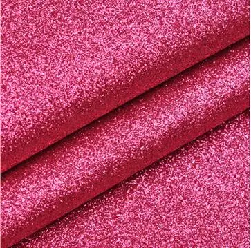 Искусственная блестящая синтетическая кожа ткань ПУ блестки блестящая ткань настенная декоративная искусственная кожа швейный Материал 100*140 см - Цвет: Rose Red