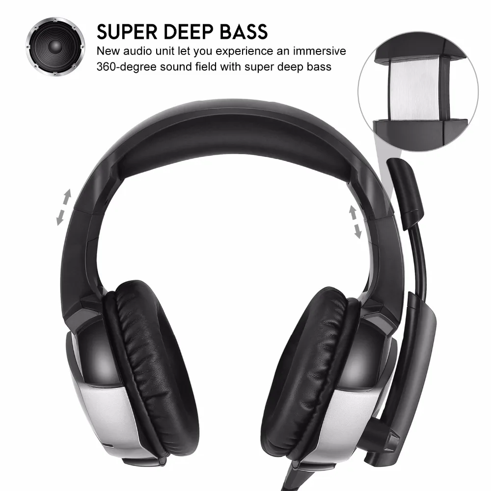 3 5mm Gaming Headphone With Splitter For Computer With Microphone Gaming Headset PS4 For PlayStation 4 New Box One PSP Laptop PC