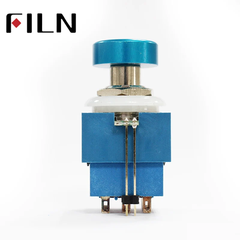 9 pin ring light alumunin cap Guitar Effects Pedal Box Stomp Foot Latching 3PDT Foot Switch Padel switch (8)