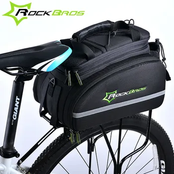 

Rockbros 12L Bicycle Bag 3In 1 Outdoor Sport Travel Cycling Shoulder Camera Bag Mountain Bike Luggage Rear Rack Bag +Rain Cover