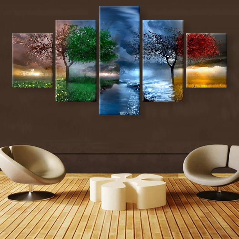 5 Piece Canvas Art Modern Decorative Canvas Art Prints Modern Frames