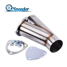 ESPEEDER 3.0 Polegada 304 Cabeçalhos De Aço Inoxidável Y tubo Catback Escape Recorte Com Vedação Da Válvula Removível Manualmente Para Baixo Tubulação Kit