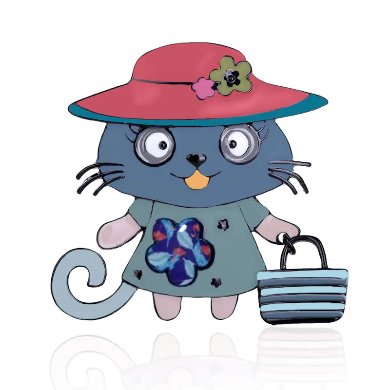 D & Rui ювелирные изделия броши и булавки в форме кошки женская Детская Брошь модная