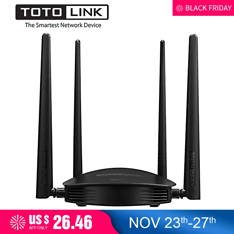 TOTOLINK A800R AC1200 Wireless Wifi Router, 2.4GHz/5.0GHz Wi-Fi Repeater with 1GHz CPU for Wider Wi-Fi Coverage, Support MU-MIMO