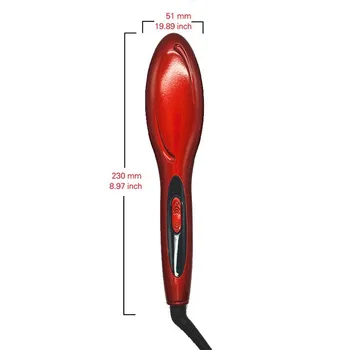

Top Sale Digital Electric Hair Straightener Brush Comb Detangling Straightening Irons Hair Brush EU Plug