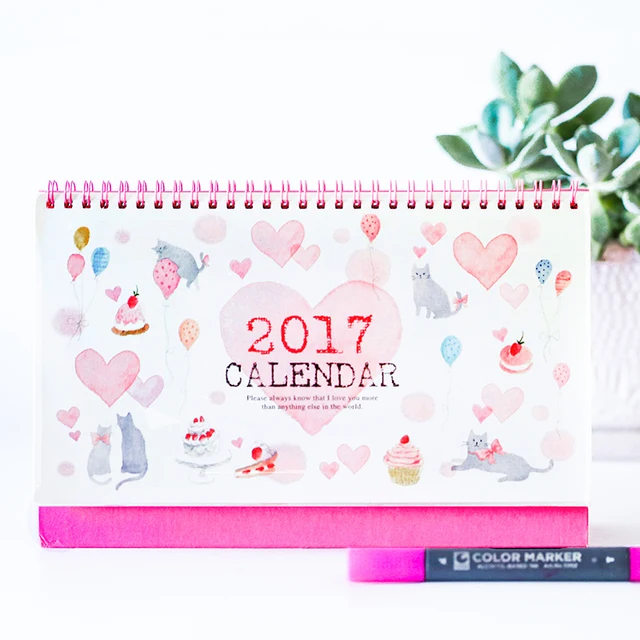 2017 horizontal calendar