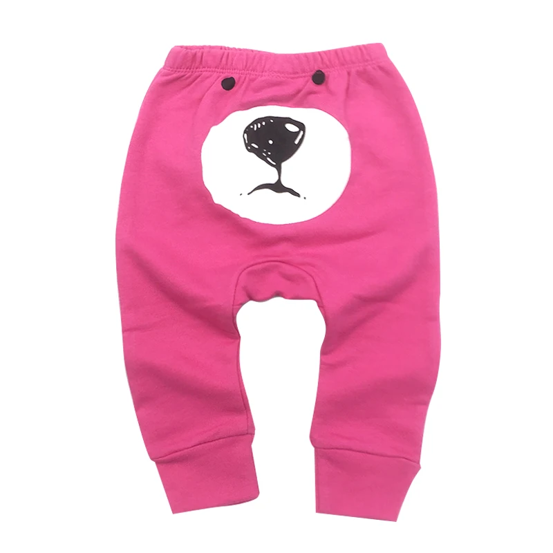 Штаны с рисунком медведя для маленьких мальчиков и девочек; модные штаны в клетку; Хлопковые Штаны-шаровары для маленьких девочек; повседневные брюки для новорожденных; одежда для малышей