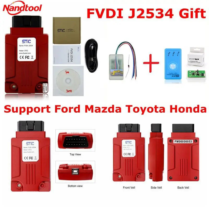 

FVDIFUL SITC NEW 2018 FVDI J2534 VCM2 for For-d & Mazda Support Online Module Key Programming Tool Support Most ELM327 Forscan