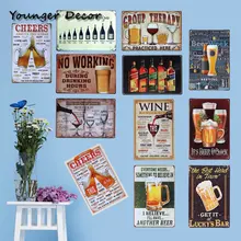 Cheeers и питьевое вино из пива плакат 20*30 см металлические знаки паб бар клуб дома декоративные таблички стены Искусство ремесло YA061