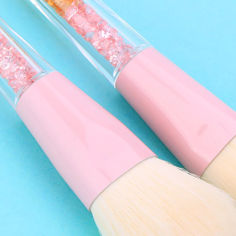 New 8pcs Beauty Makeup Brushes Diamond Crystal Set Professional Eyeliner Eyebrow Eyeshadow Brush Set Makeup Bag Tool Kits Hzs12 (7)