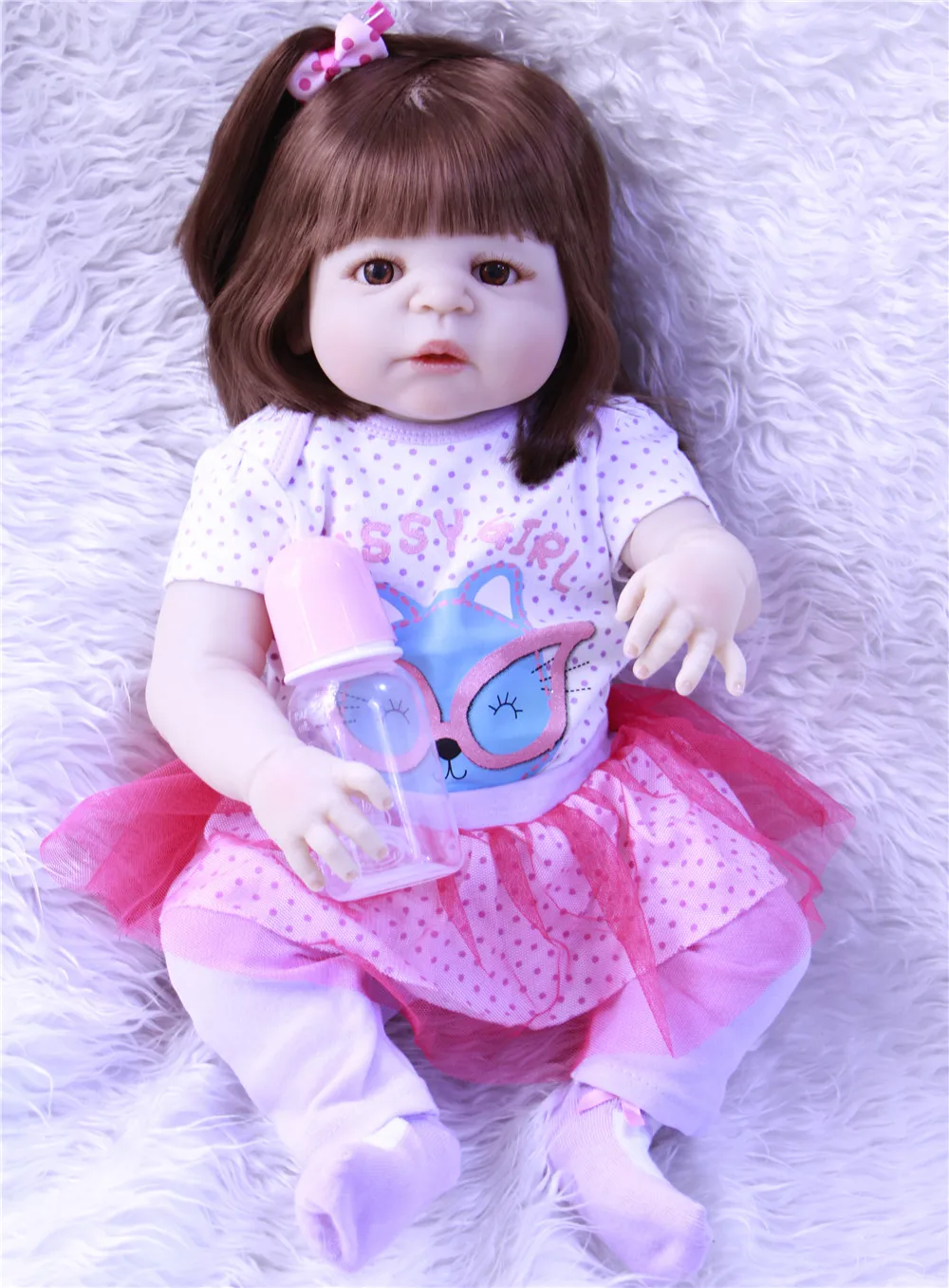 

Bebes reborn GIRL NPK 22" full silicone reborn baby dolls adorable princess dolls toys for children gift bonecas brinquedos