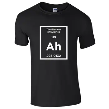 

Ah The of Surprise T-Shirt - Funny Geek Periodic Table Mens Gift Top Man Fashion Round Collar T Shirt Breathable