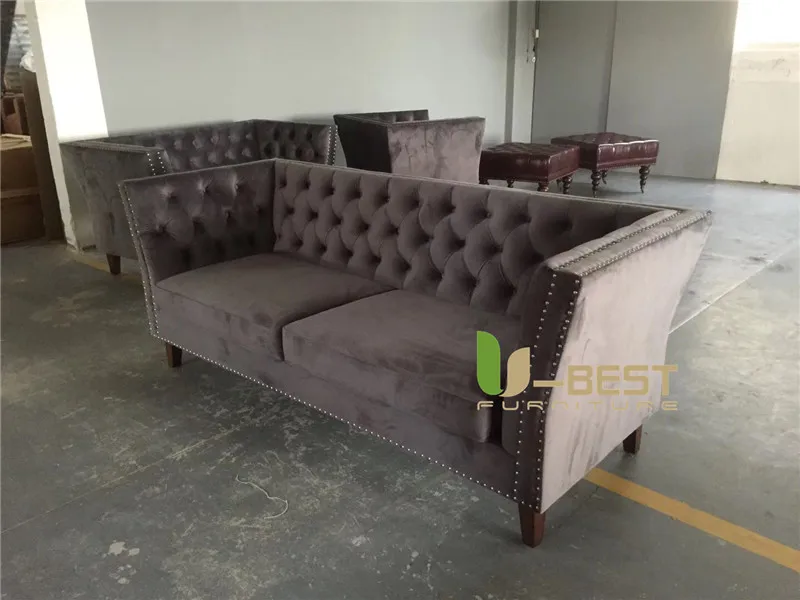 U-BEST furniture newest Fabric living room sofa Velvet designer sofa (12)